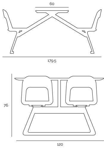 Feta Minimalist Four-Seater Dining Set